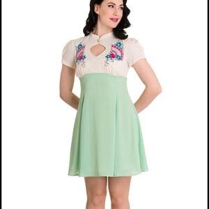 Hell Bunny White Dress with Embroidery